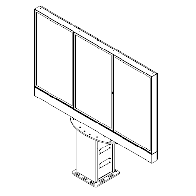 Multi-Screen-Digital Signage im Außenbereich von Armagard