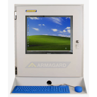 Industrie-LCD-Monitor mit Tastaturablage
