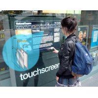 Custom size touch screen overlay for public environments