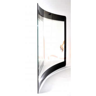 The curved touch screen glass product by VisualPlanet