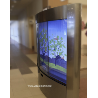 A VisualPlanet curved touch screen