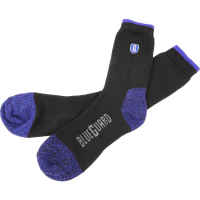 navy and black Blueguard workwear socks unpackaged