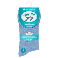 Blue GentleGrip diabetic socks for comfortable feet.