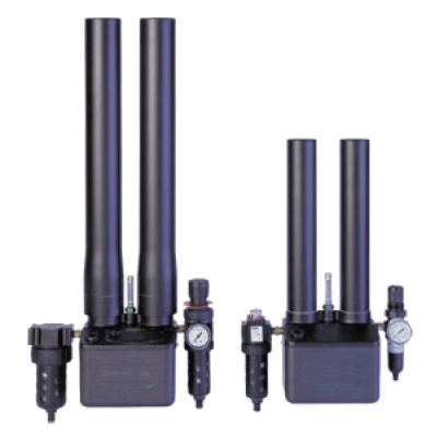 Carbon Dioxide scrubber showing columns and filters