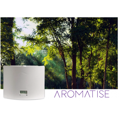 Aromatise scent marketing machine on a forest background.
