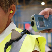 Wearable noise dosimeter and hand-held decibel reader from Pulsar Instruments.