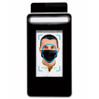 Das Infrarot-Thermometer mit Gesichtserkennung scannt Teilnehmer auf eine hohe Körpertemperatur.