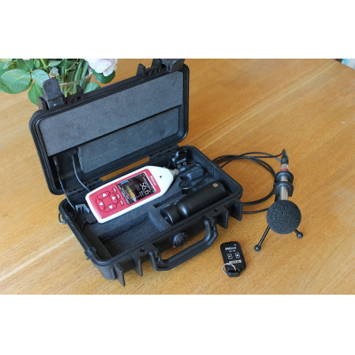 The noisy neighbours sound recorder to accurately measure sound levels.