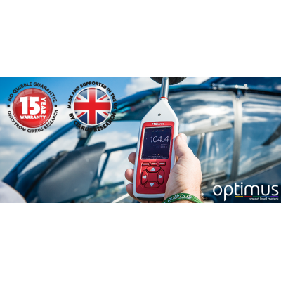 The Optimus sound meter in use at an airport.