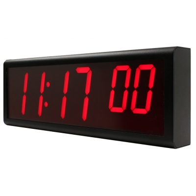 A six-digit NTP PoE wall clock