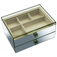 Large Glass Jewellery Box