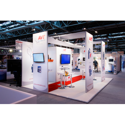 exhibition design company stand at a show