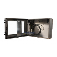 waterproof monitor enclosure view of the unit with door open