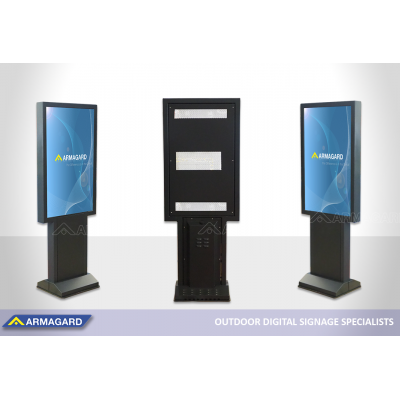 Drive thru totem for Samsung OHF screens being exhibited at ISE 2020.