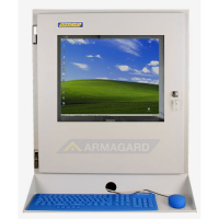 Industrial LCD monitor with Keyboard tray