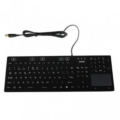 Waterproof keyboard with touchpad main product shot
