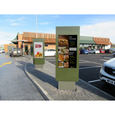 Drive Thru outdoor digital signage from Armagard