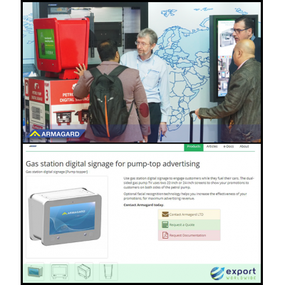 Armagard pump topper unit at ISE and on the ExportWorldwide virtual trade show.