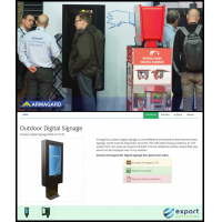 Armagard digital signage totem on the virtual trade show and at ISE.