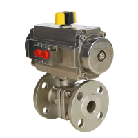 2 piece ball valve with actuator