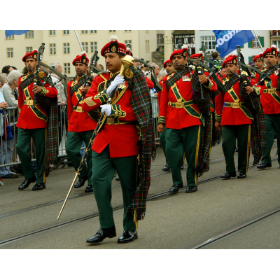 A modern marching band benefits from the rich history of military bagpipes