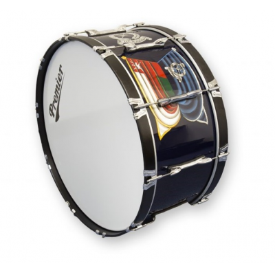 An emblazoned drum is an piece of essential military band equipment