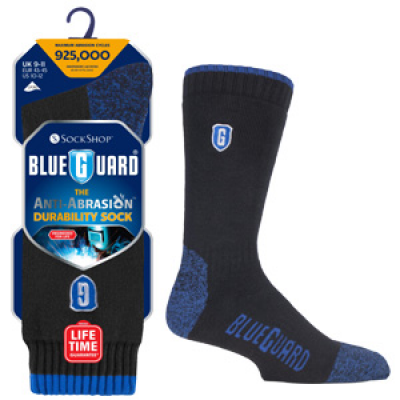 Calcetines de trabajo Blueguard en negro y azul y en su embalaje original