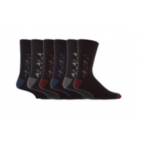 Calcetines negros estampados de GentleGrip, fabricante líder de calcetines cómodos.