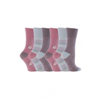 Calcetines de mujer estampados rosas del proveedor de calcetines de calidad.