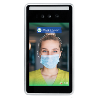 Use the facial recognition temperature scanner to protect staff and customers from viruses.