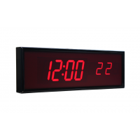 Vista lateral BRG de seis dígitos del reloj digital sincronizado ntp