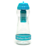 Botella de agua para agua con filtro para viajes.