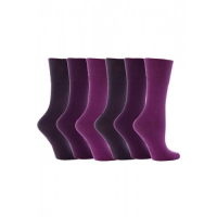 Chaussettes diabétiques violettes pour femmes de GentleGrip.