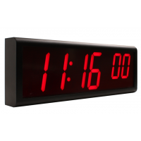 Horloge NTP à 6 chiffres Inova, vue de gauche