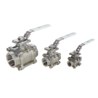 3 robinets à tournant sphérique en acier inoxydable