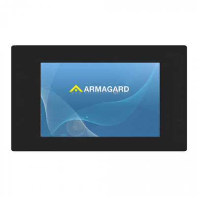 Layar iklan LCD dari tampilan depan Armagard