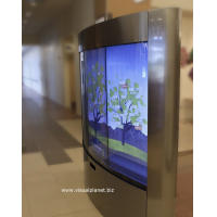 Un touch screen curvo che utilizza uno schermo touchscreen da 40 pollici