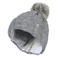 Un caldo cappello grigio di HeatHolders, il principale produttore di abbigliamento termico.