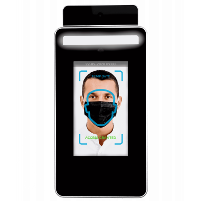 Cirrus Researchの顔認識機能付き赤外線温度計。