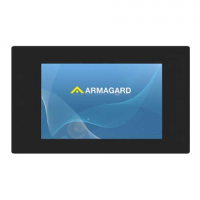 Armagard正面図からのLCD広告ディスプレイ