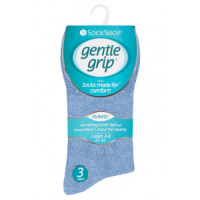 Blue GentleGrip stoking kencing manis untuk kaki selesa.