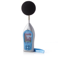 Nova decibel meter dengan cermin depan dari Pulsar Instruments, pengeluar meter tahap bunyi.