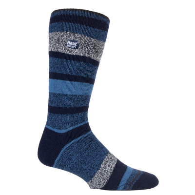 Blå, stripete menns varmeste sokker fra HeatHolders