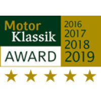Nagroda Motor Klassik za pokrycie samochodu na zewnątrz.
