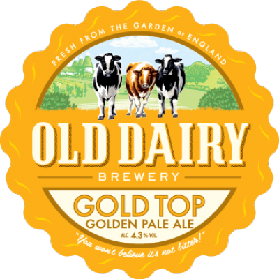 guld topp av gamla mejeriet bryggeri, brittisk pale ale distributör