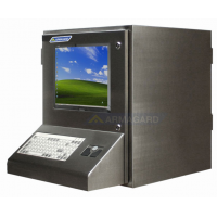 Monitör açıkken su geçirmez pc muhafaza sol tarafında