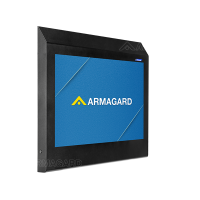 Armagard'ın anti-ligatür TV kabini, yüksek riskli yerlerde bir TV'yi korur.